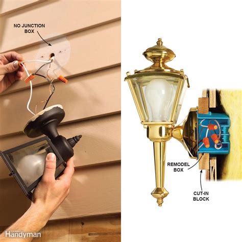 how to install outdoor floodlight without junction box|installing lights without junction box.